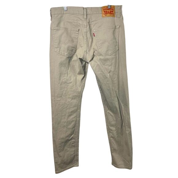 Levi's 502 Regular Tapered Leg Stretch Chino Jeans Tan Khaki 34 x 32 - Picture 2 of 7